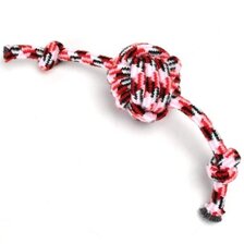 Lanové preťahovadlo s loptou 32 cm červené